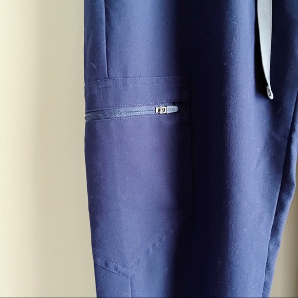 FIGS • Zamora™ Jogger Scrub Pants in Navy Blue, Size XS Petite - Picture 8 of 16